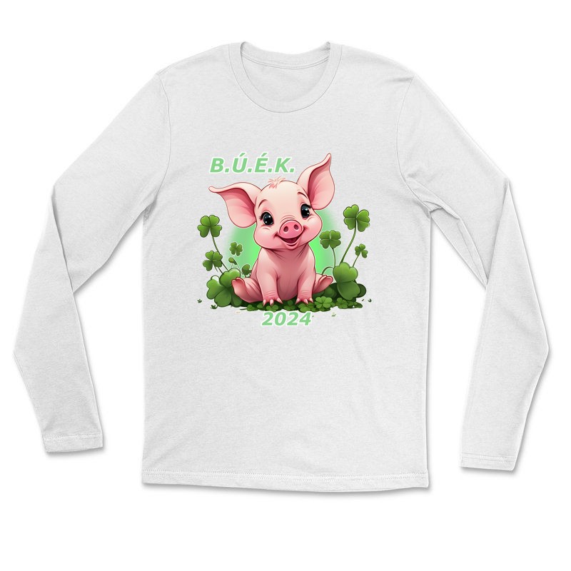 Hosszú ujjú póló (unisex) Újévi malacka