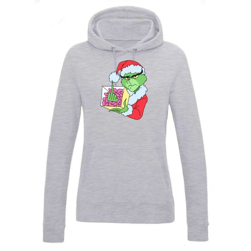 Női kapucnis pulóver Grincs