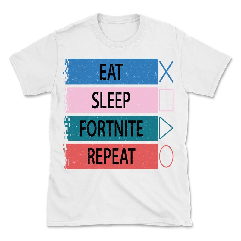 Gyerek póló Eat fortnite repeat
