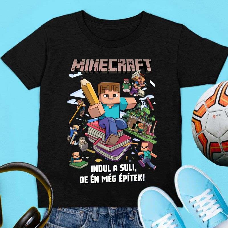 Gyerek póló Minecraft suli