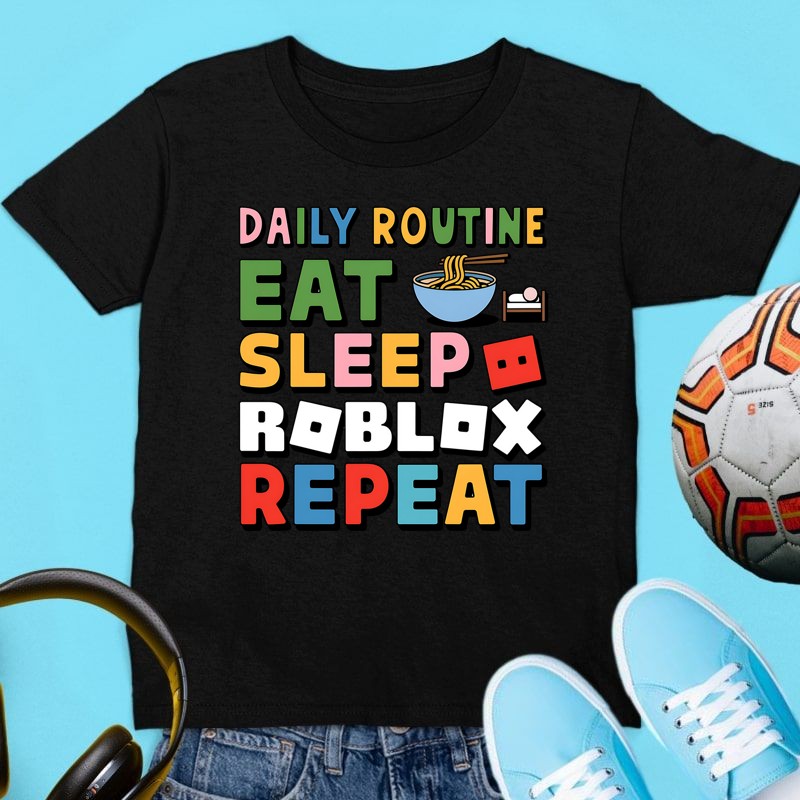 Gyerek póló eat sleep roblox repeat