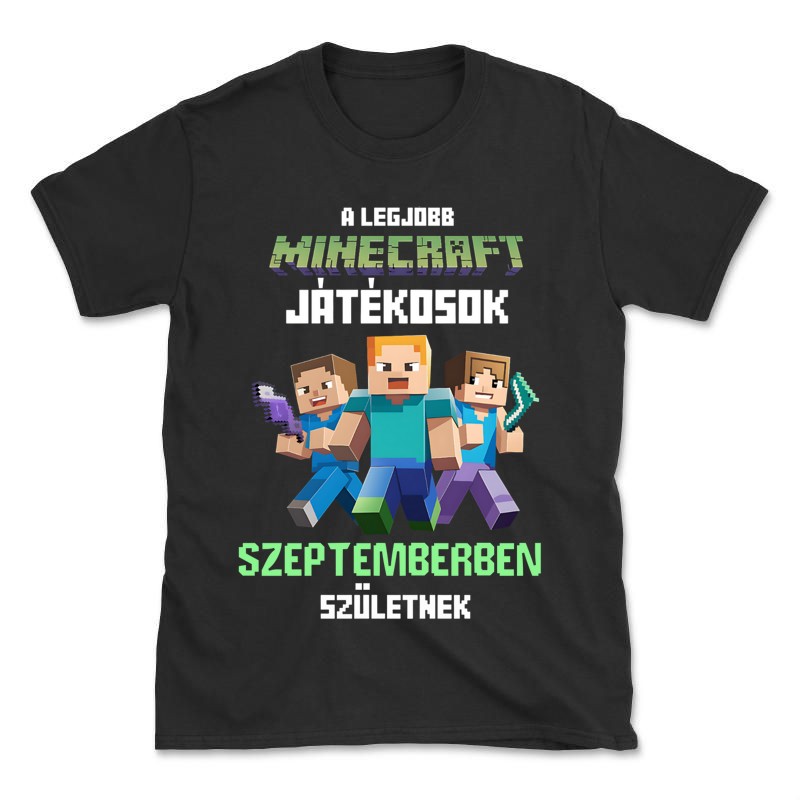 Gyerek póló a legjobb Minecraft játékosok hónapban születnek