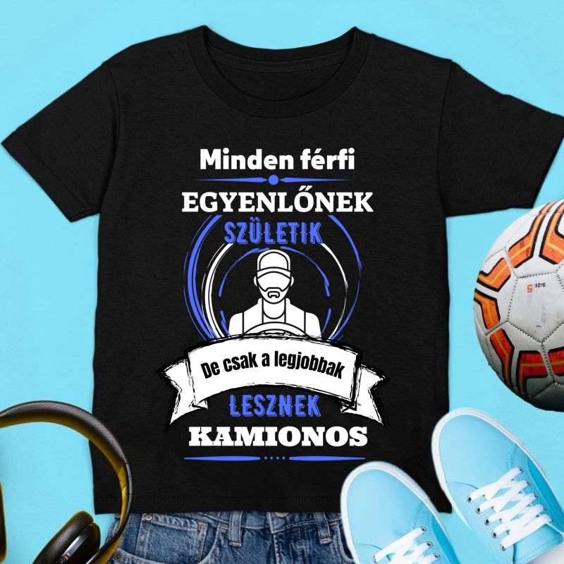 Gyerek póló A legjobbak lesznek kamionos