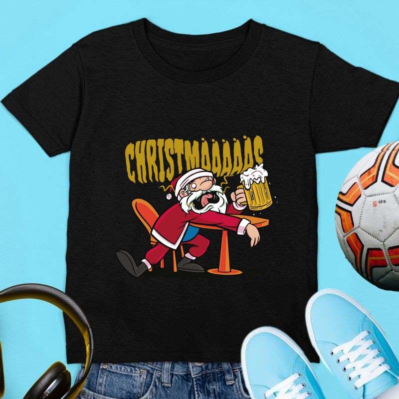 Gyerek póló Részeg mikulás