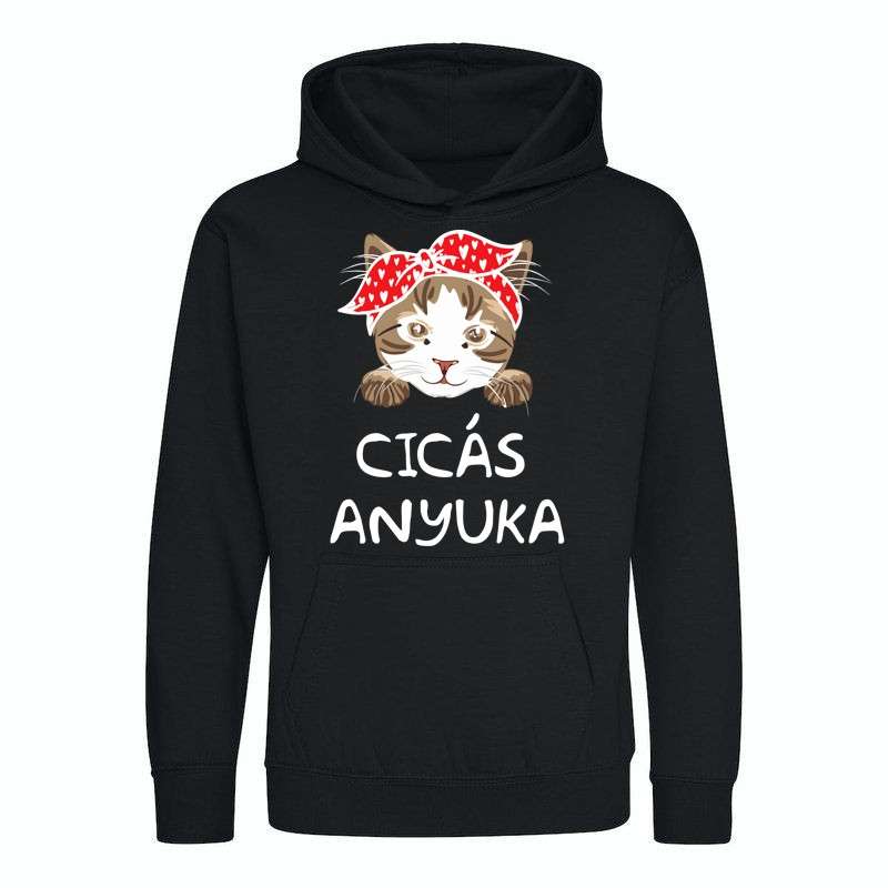 Gyerek kapucnis pulcsi CICÁS ANYUKA
