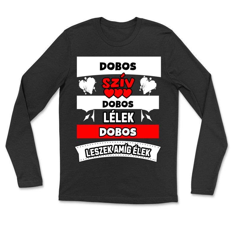 Hosszú ujjú póló (unisex) Dobos szív