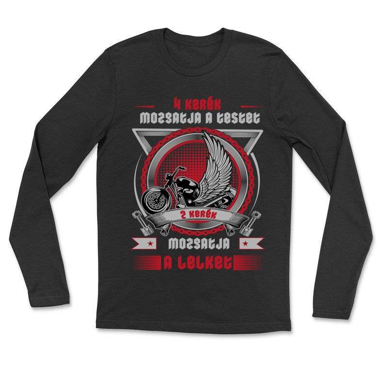 Hosszú ujjú póló (unisex) Motoros 2 kerék