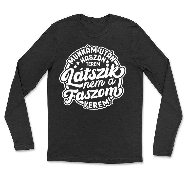 Gyerek hosszú ujjú póló Munkám után haszon terem látszik nem a fasz om verem