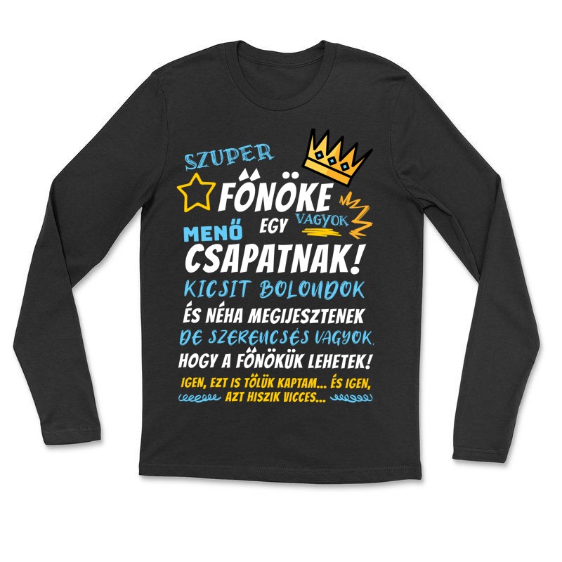 Gyerek hosszú ujjú póló Egy menő főnök
