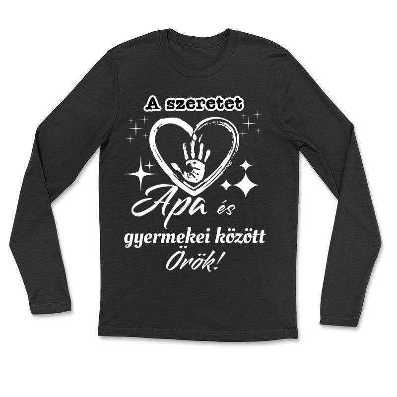 Gyerek hosszú ujjú póló A szeretet apa és gyermeke között örök