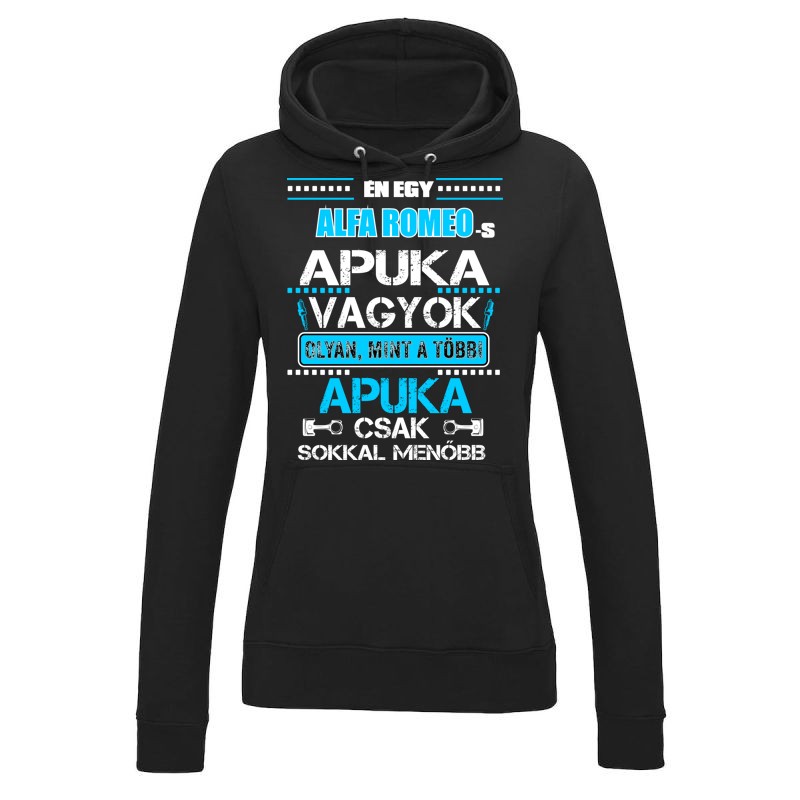 Női kapucnis pulóver Alfa Romeo apuka