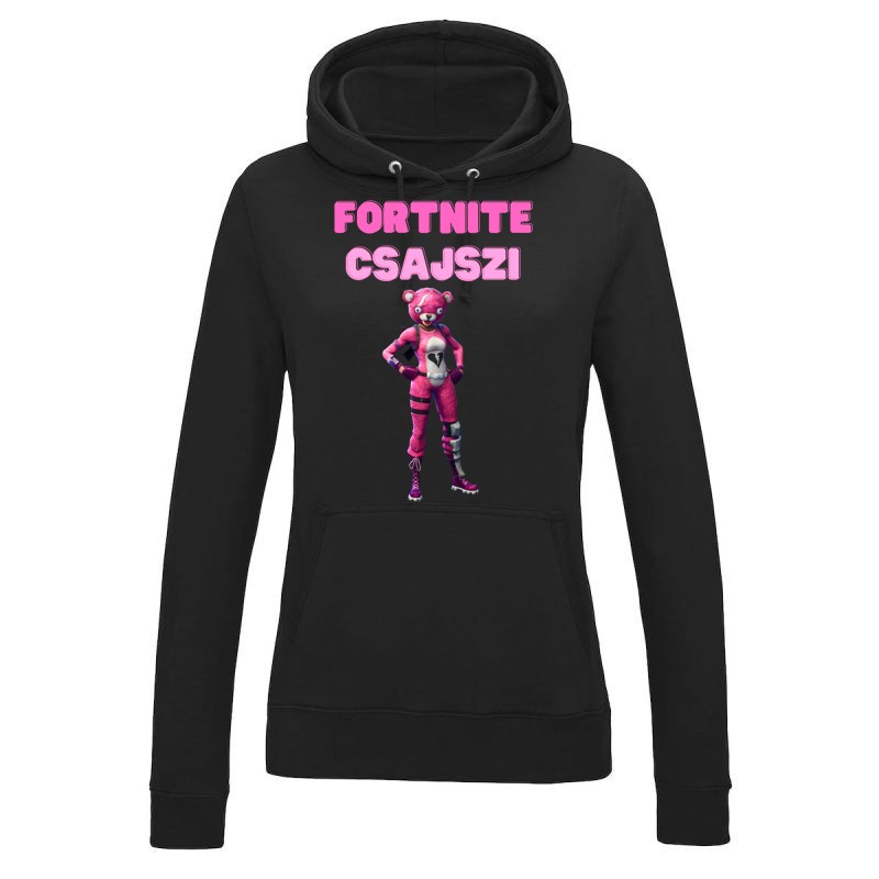 Női kapucnis pulóver Fortnite csajszi