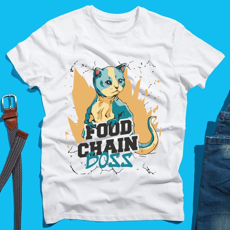 Férfi póló Food Chain Boss