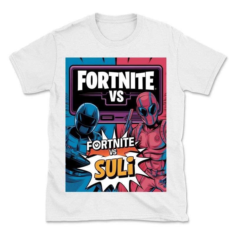 Férfi póló Fortnite vs suli