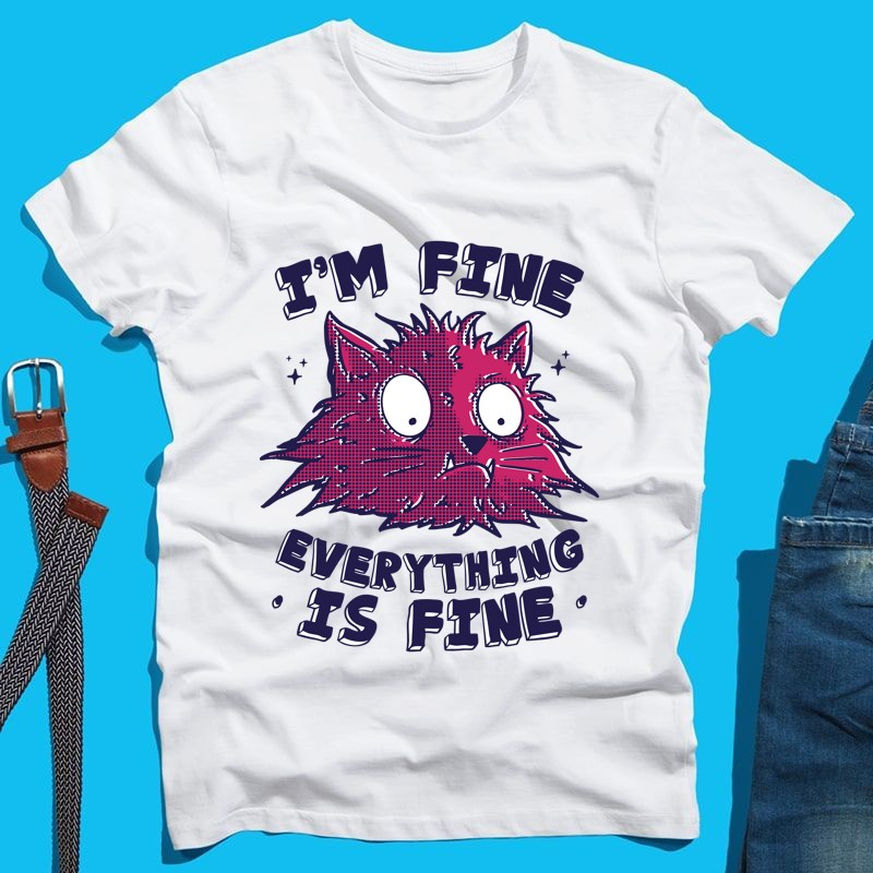 Férfi póló Everything is Fine