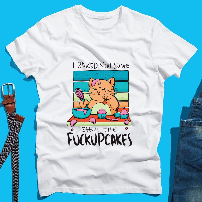 Férfi póló Cupcake Cat
