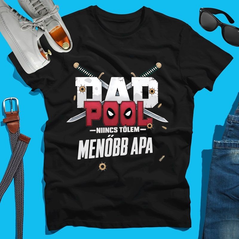 Férfi póló Dad pool menő apás