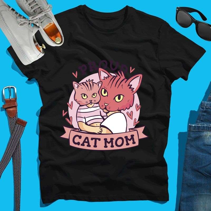 Férfi póló Proud cat mom