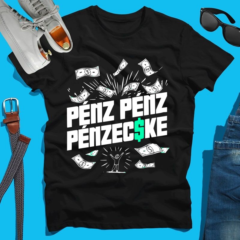 Férfi póló PÉNZ PÉNZ PÉNZECSKE