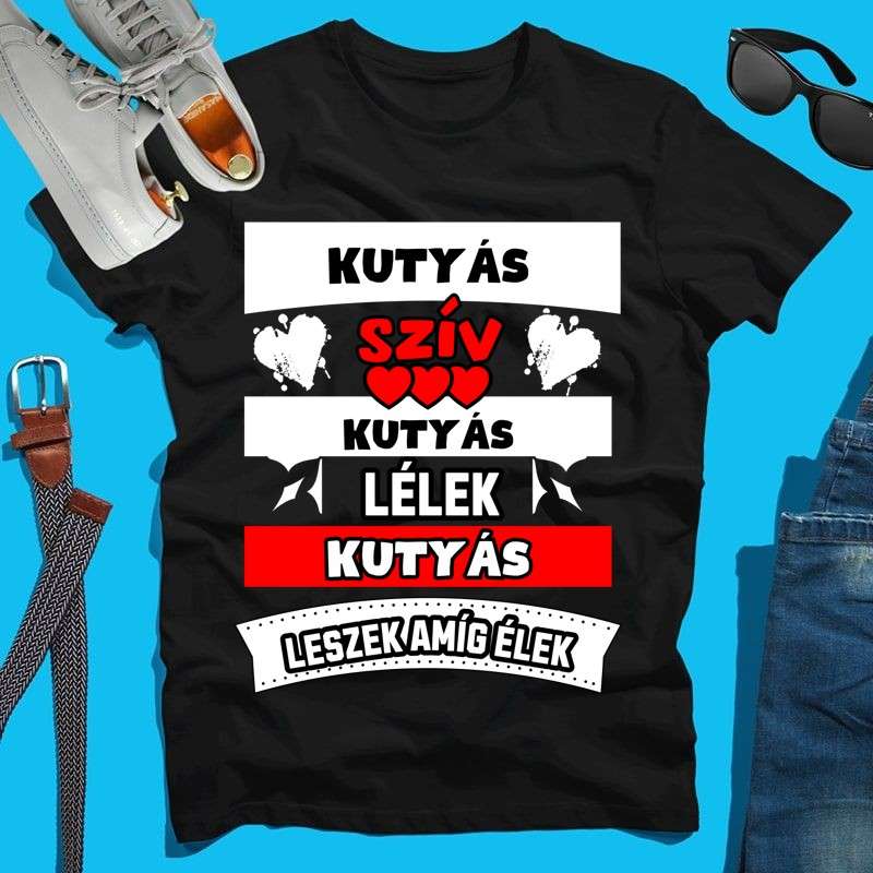 Férfi póló KUTYÁS SZÍV LÉLEK