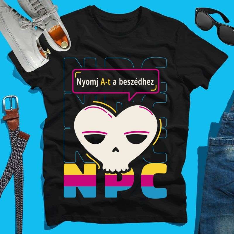 Férfi póló NPC gamer póló