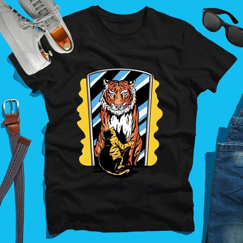 Férfi póló Cat Tiger