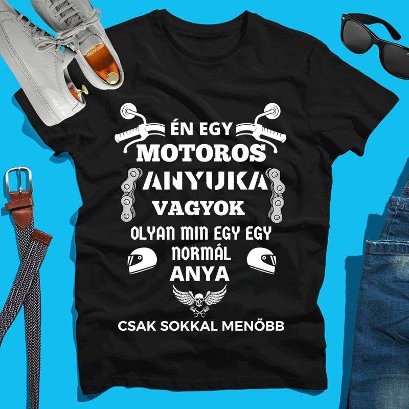 Férfi póló Motoros Anyuka