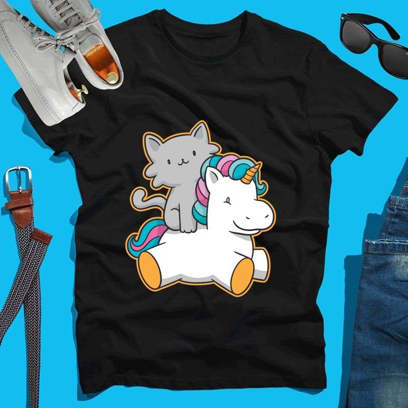 Férfi póló Cat Unicorn