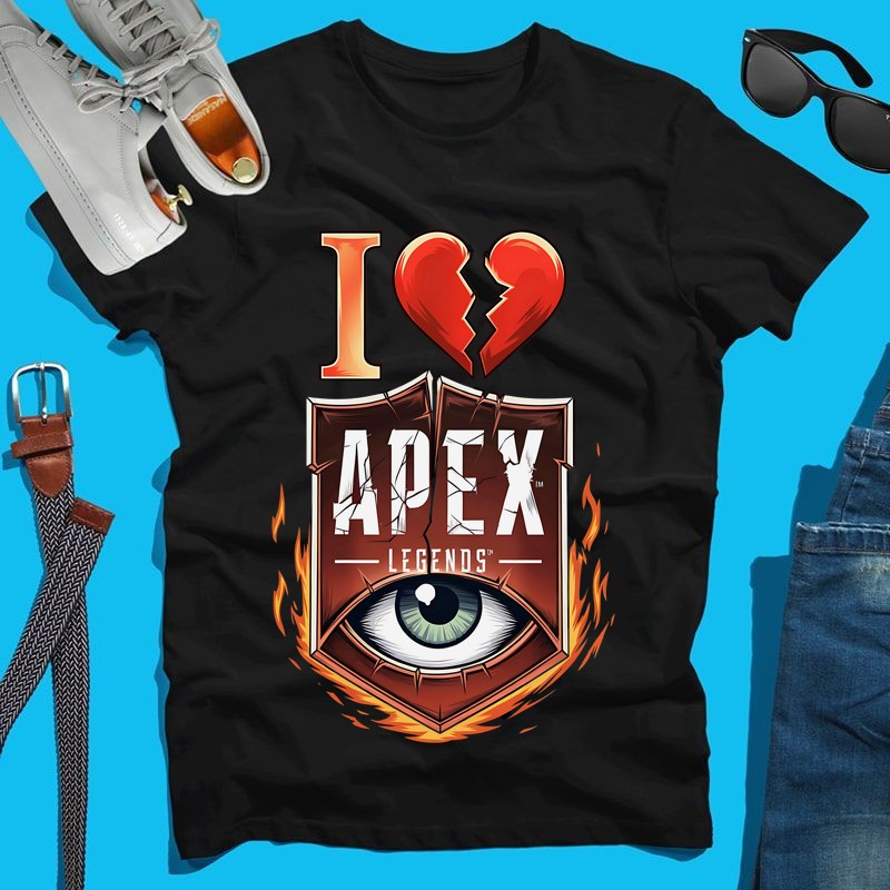 Férfi póló I love apex legends