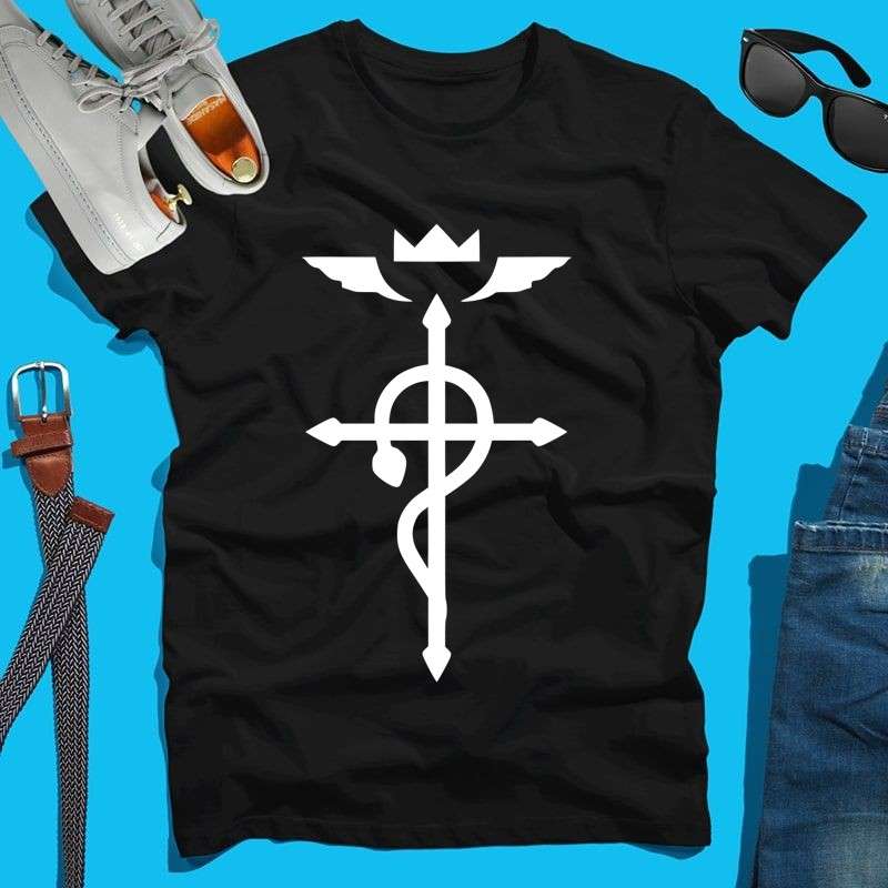 Férfi póló fullmetal kereszt