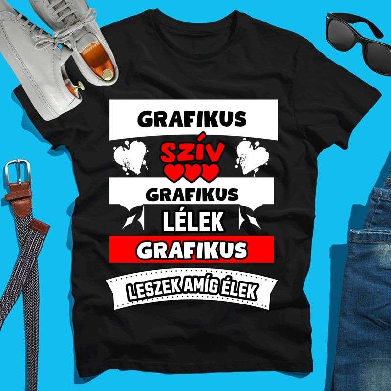 Férfi póló Grafikus szív