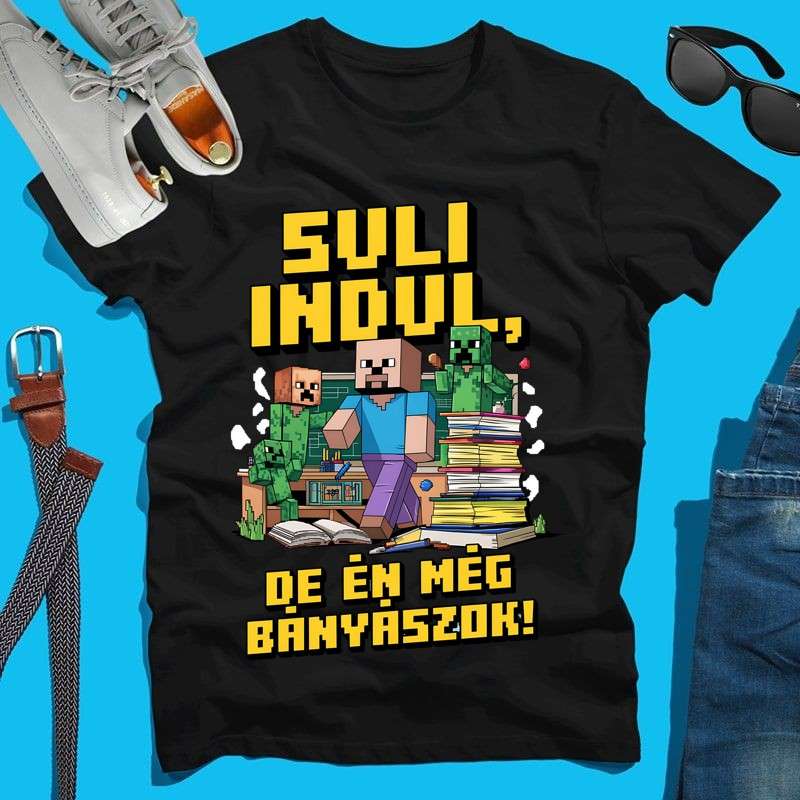 Férfi póló Suli indul de én