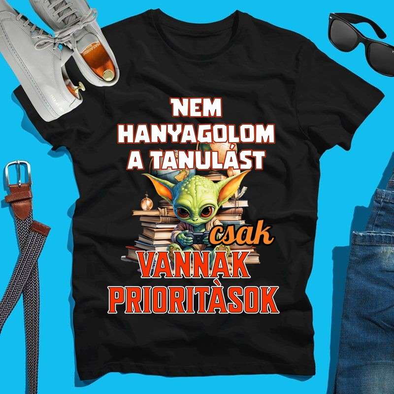 Férfi póló Nem  hanyagolom a tanulást