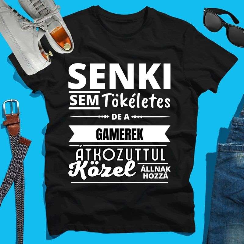 Férfi póló SENKI SEM TÖKÉLETES DE  GAMEREK