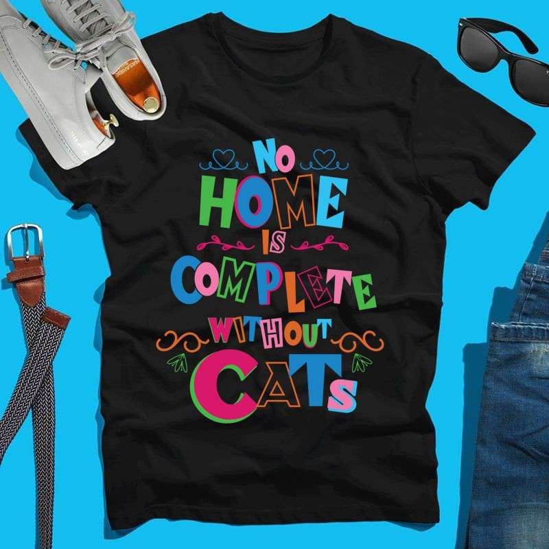 Férfi póló No home whitout cats