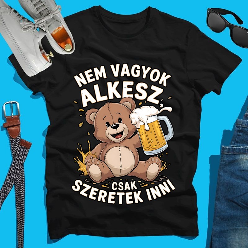 Férfi póló Nem vagyok alkesz csak szeretek inni