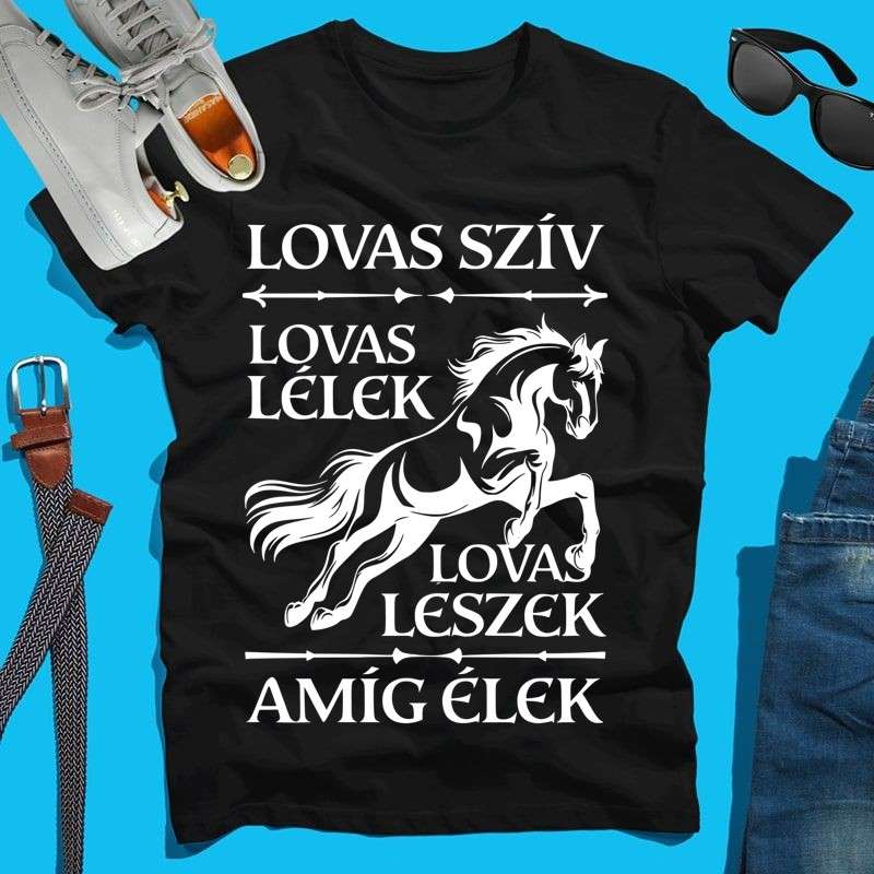 Férfi póló Lovas szív lovas lélek