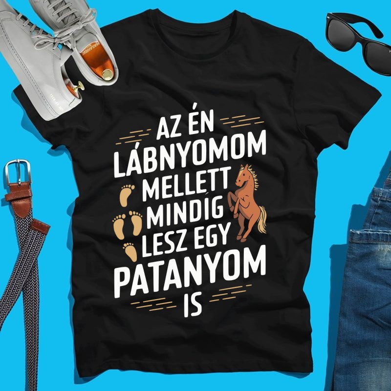 Férfi póló Az én lábnyomom, pata nyom