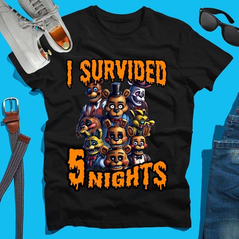 Férfi póló I survived  5 nights