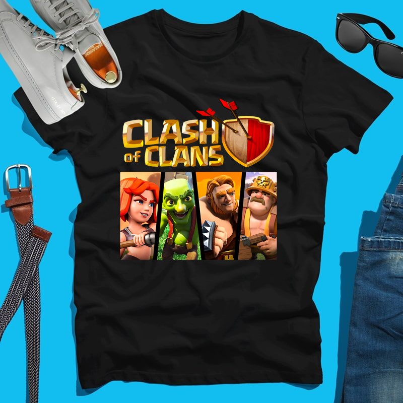 Férfi póló Clash of clans karakterek