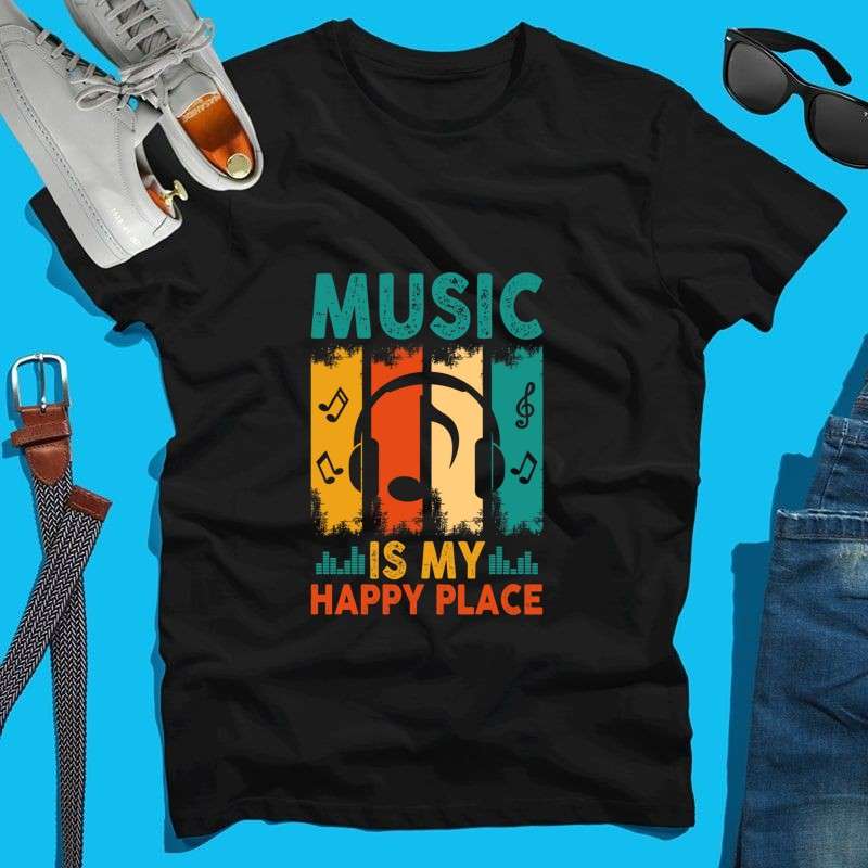 Férfi póló Music is my happy place
