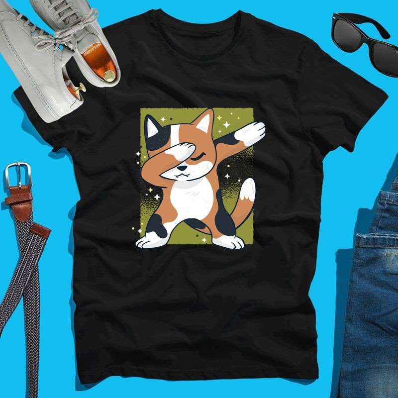 Férfi póló Cat Dab
