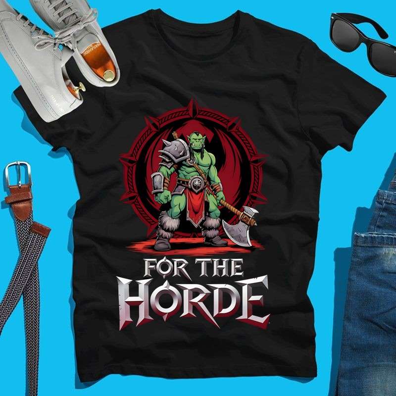 Férfi póló For the horde