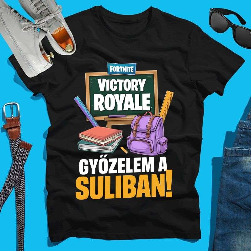 Férfi póló Victory royale suliban