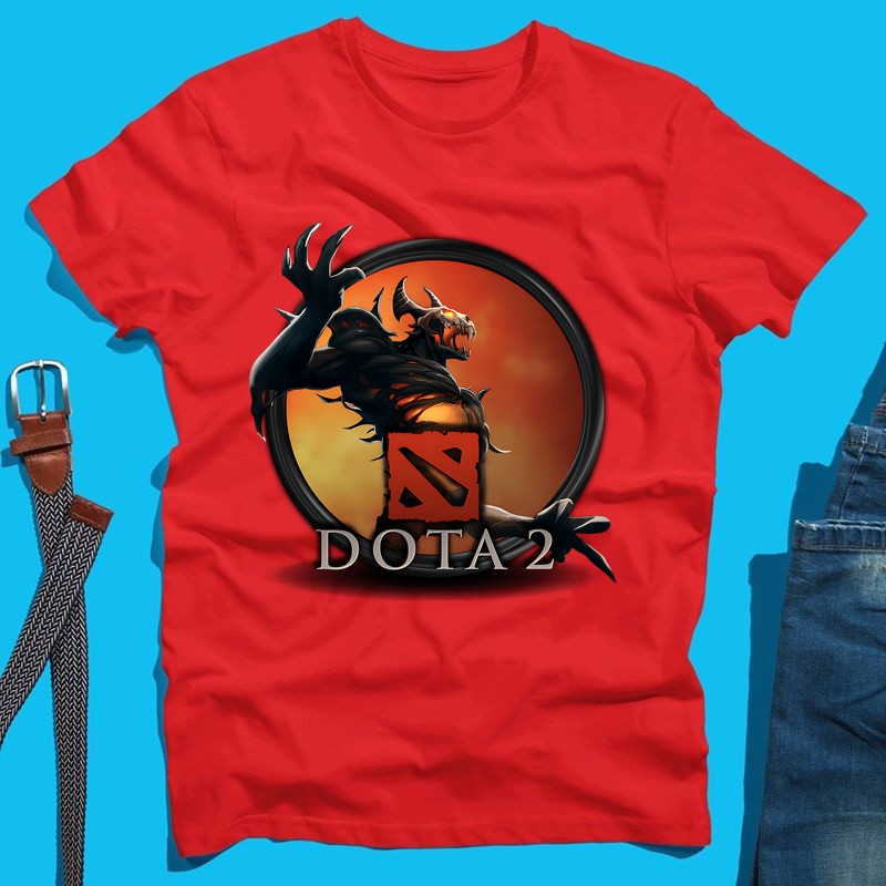 Férfi póló Dota 2 karakter logo
