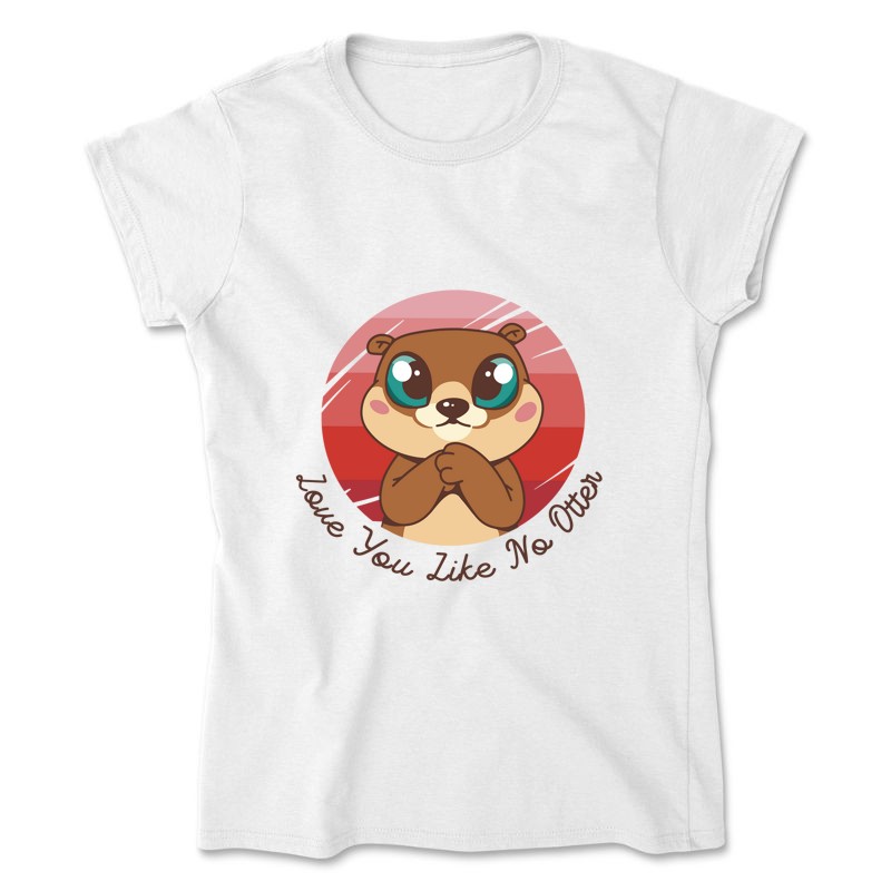 Női póló Love you like no otter