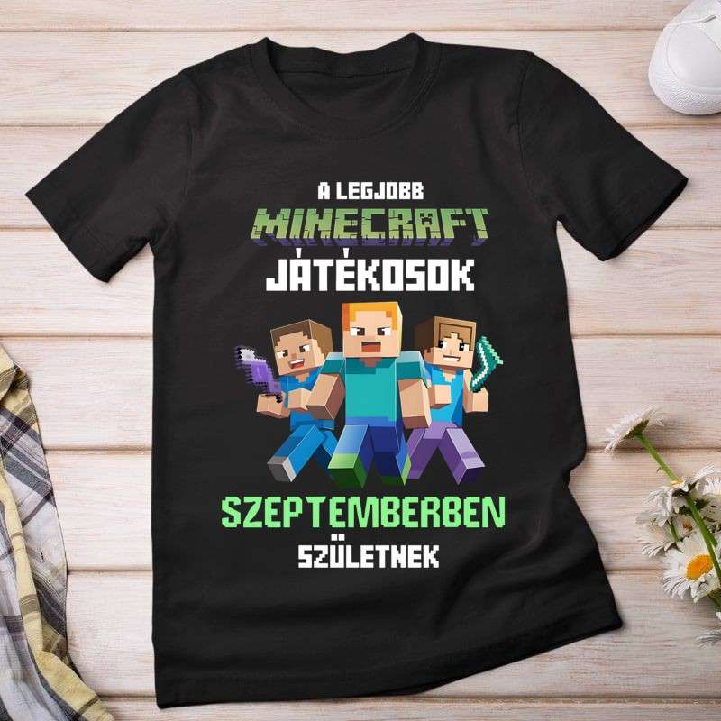Női póló a legjobb Minecraft játékosok hónapban születnek
