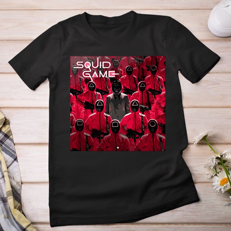 Női póló Squid game csoport kép