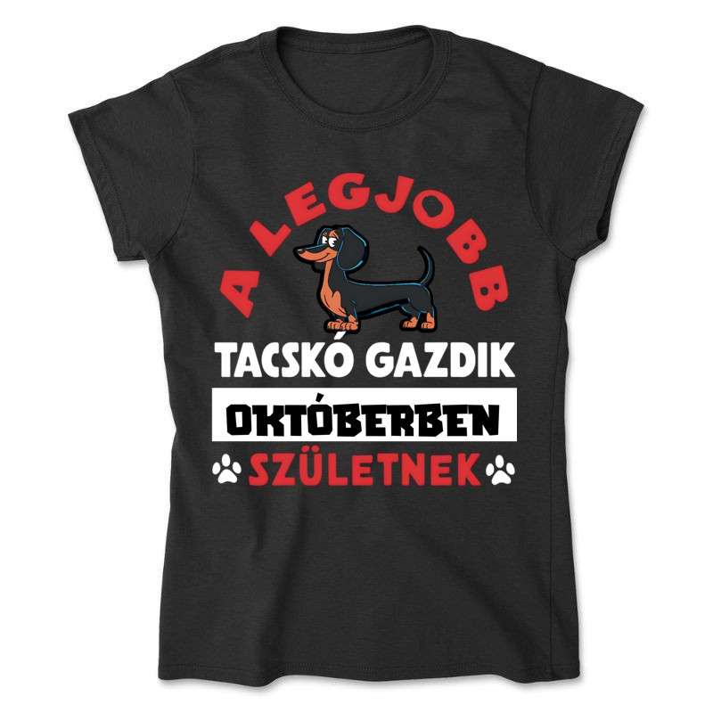 Női póló A legjobb tacskó gazdik