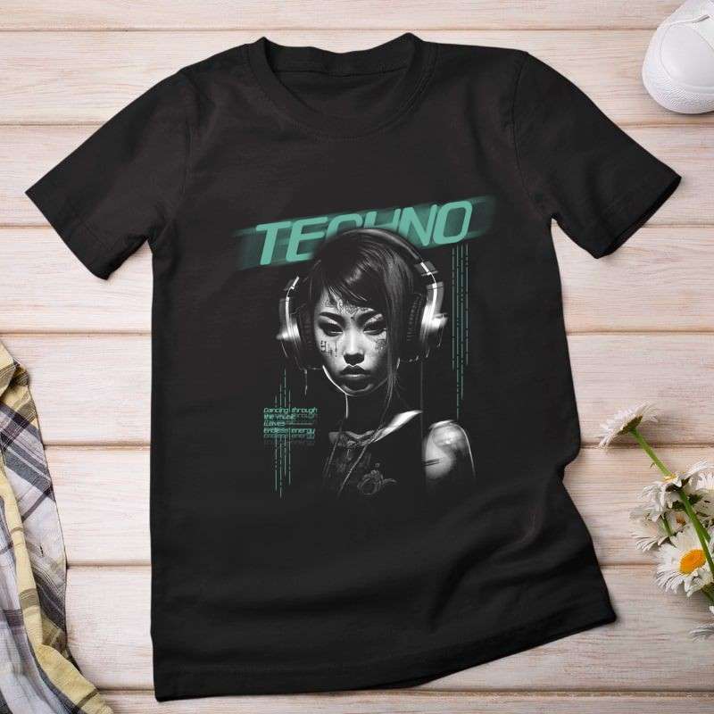 Női póló Techno